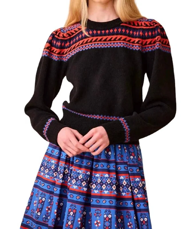 Jackie Sweater In Highgrove Fairisle Fitted Slim Tailored