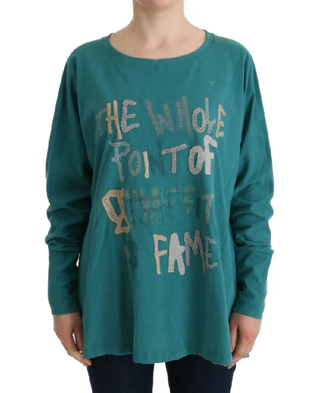 John Galliano  Cotton Oversized Women's Sweater Transparent Opaque Sheer