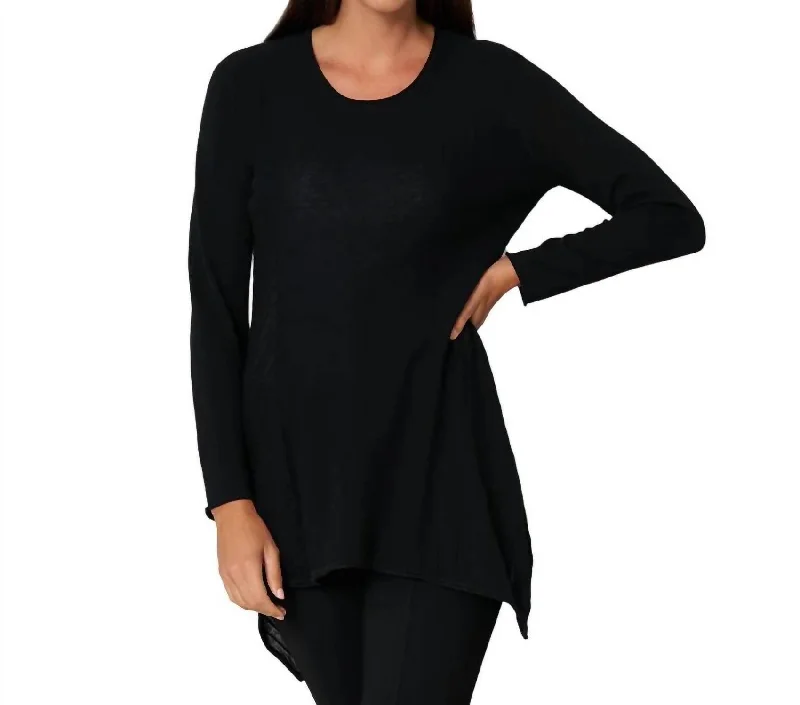 Just Right Sweater In Black Cashmere Blend Cotton Blend Poly Blend