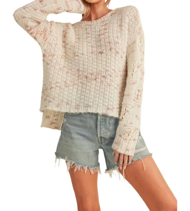Lainey Sweater In Oatmeal Sweater Knitwear Pullover