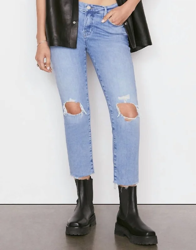 Le Garcon Crop Jeans In Cebu Rips Cozy Relaxed Fit Jeans