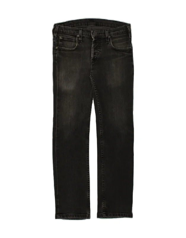 LEE Womens Powell Straight Jeans W29 L28 Black Cotton Stylish Plus Size Denim Jeans