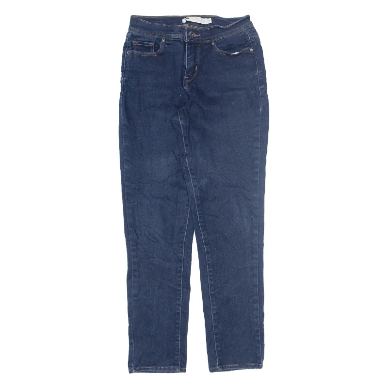 LEVI'S 512 Perfectly Slimming Jeans Blue Denim Slim Skinny Womens W24 L29 Fashionable Raw Edge Jeans LEVI'S 512 Perfectly Slimming Jeans Blue Denim Slim Skinny Womens W24 L29 Fashionable Raw Edge Jeans