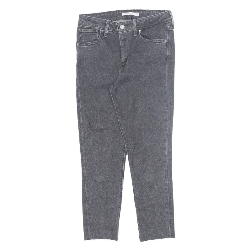 LEVI'S 721 High Rise Jeans Grey Denim Regular Skinny Womens W26 L23 Stylish High-Waist Jeans LEVI'S 721 High Rise Jeans Grey Denim Regular Skinny Womens W26 L23 Stylish High-Waist Jeans
