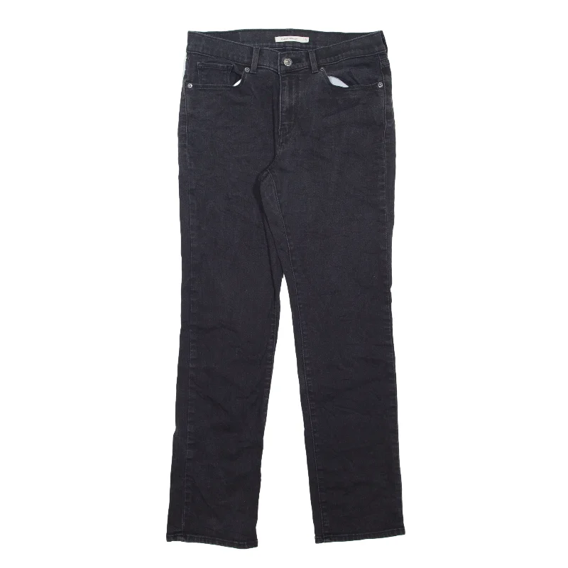 LEVI'S Jeans Black Denim Classic Straight Womens W28 L32 Casual Light Wash Jeans