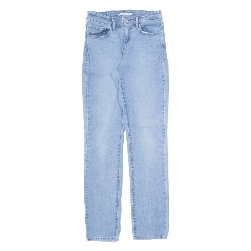 LEVI'S Mid Rise Jeans Blue Denim Regular Skinny Stone Wash Womens W24 L30 Fashionable Slouchy Fit Jeans LEVI'S Mid Rise Jeans Blue Denim Regular Skinny Stone Wash Womens W24 L30 Fashionable Slouchy Fit Jeans