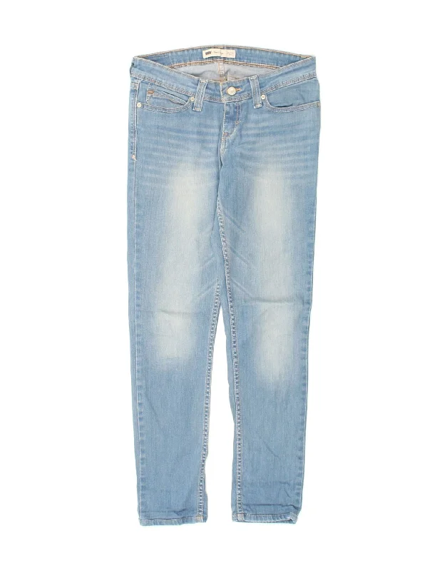 LEVI'S Womens Demi Curve Low Waist Skinny Jeans W28 L29 Blue Cotton Stylish Tapered Fit Jeans