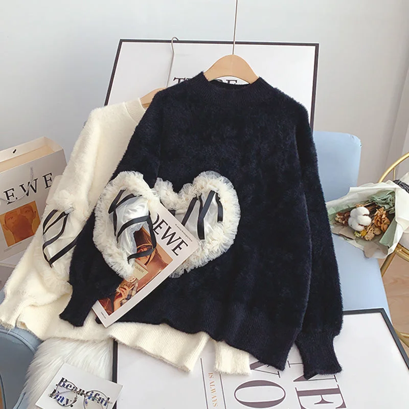 Love gauze lace sweater design sense minority top 5111 Plaid Sweater Polka Dot Checkered Love gauze lace sweater design sense minority top 5111 Plaid Sweater Polka Dot Checkered