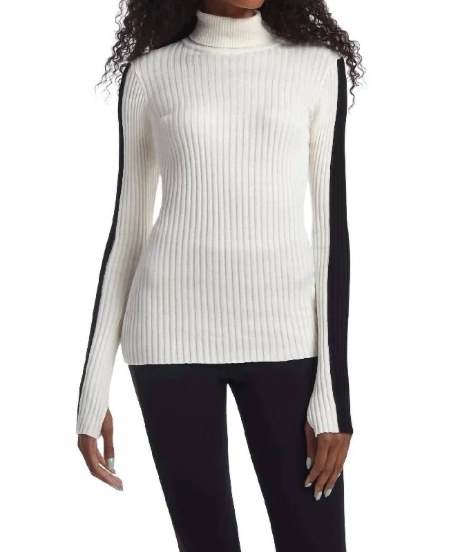 Mimosa Sweater In Cream/black Soft Cozy Warm