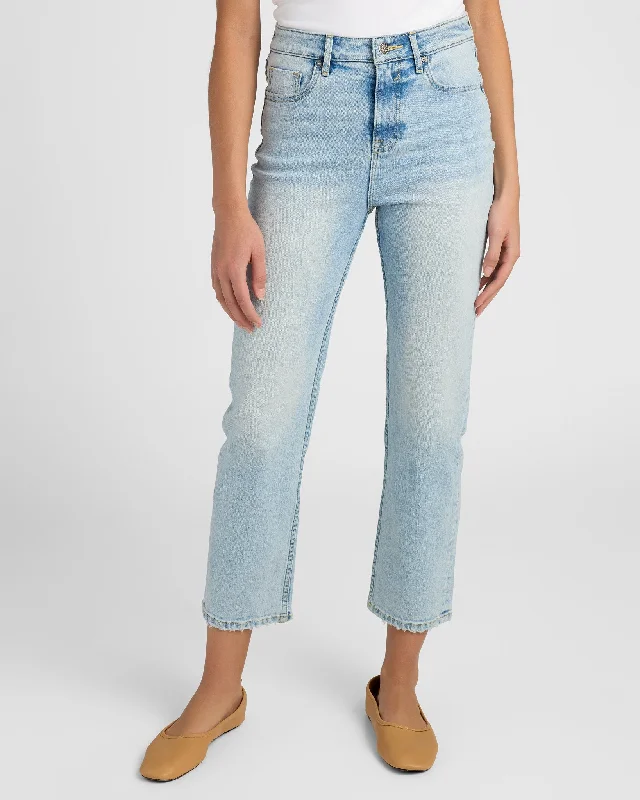 Mom Straight Leg Jeans Stylish High-Waist Jeans