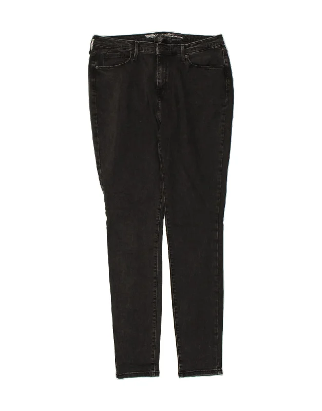 MOSSIMO Womens Curvy High Waist Skinny Jeans US 14 XL W34 L33 Black Cotton Casual Bootcut Ripped Jeans MOSSIMO Womens Curvy High Waist Skinny Jeans US 14 XL W34 L33 Black Cotton Casual Bootcut Ripped Jeans
