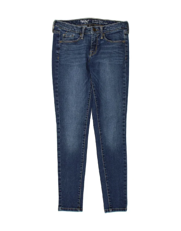MOSSIMO Womens Mid Rise Skinny Jeans US 0 XS W25 L28 Blue Cotton Fashionable Slouchy Fit Jeans MOSSIMO Womens Mid Rise Skinny Jeans US 0 XS W25 L28 Blue Cotton Fashionable Slouchy Fit Jeans