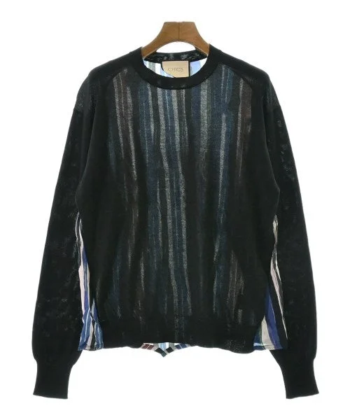 CHICS Sweaters Real Fur Shearling Chenille