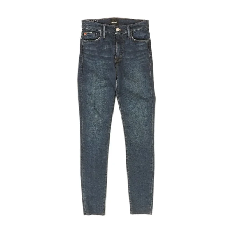 Navy Solid Skinny Leg Jeans Fashionable Slim Fit Jeans