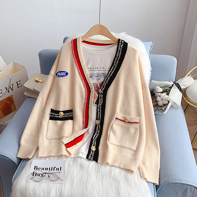 New Vintage college style sweater coat women 5122 Open Front Closed Front Wrap Front New Vintage college style sweater coat women 5122 Open Front Closed Front Wrap Front