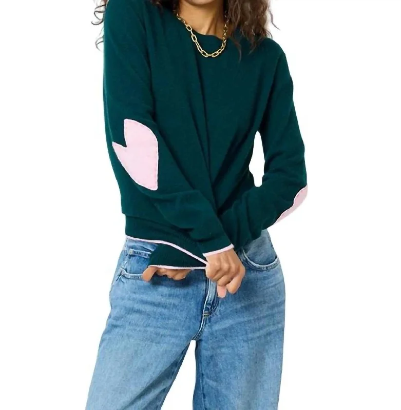 Patchwork Cashmere Sweater In Emerald Jersey Fabric Tulle Fabric Batik Fabric