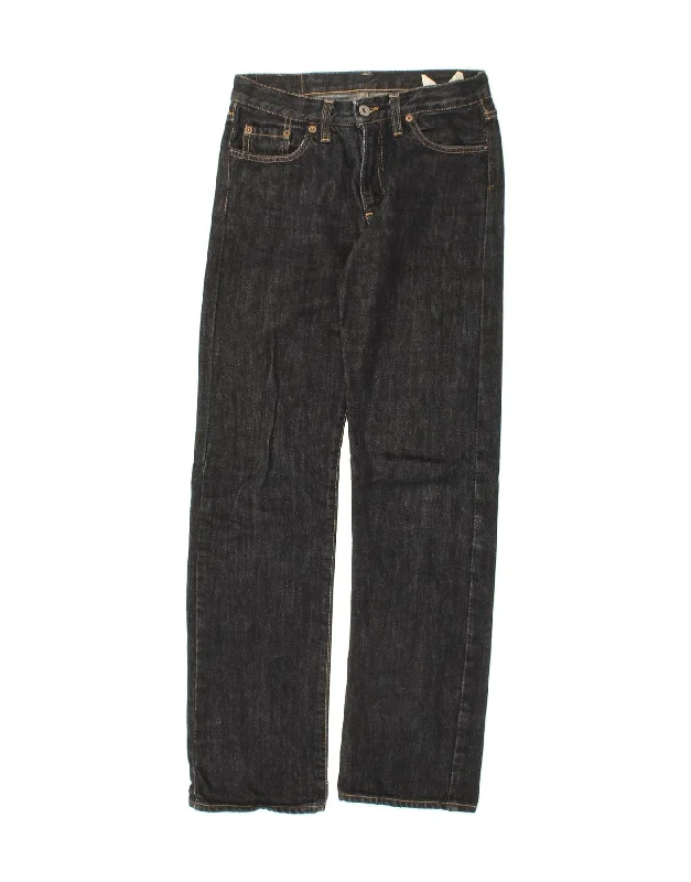 REPLAY Womens Straight Jeans W27 L30 Black Comfortable Zip-Up Skinny Jeans