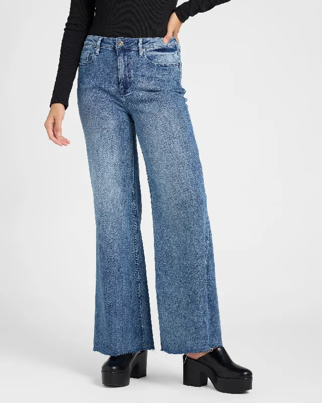 Retro Wide Leg Jeans Comfortable Flare Leg Jeans