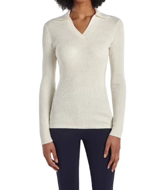 Sierra Sweater In Starch Elegant Classic Vintage