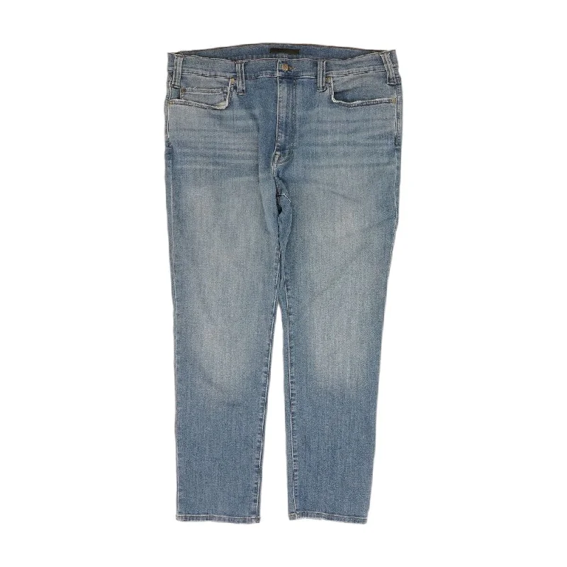 Solid Straight Jeans Comfortable Faded High-Rise Jeans