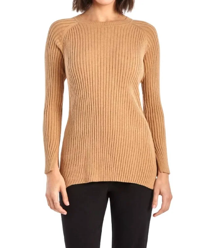 Starliner Sweater In Tan Sequined Glittery Shiny