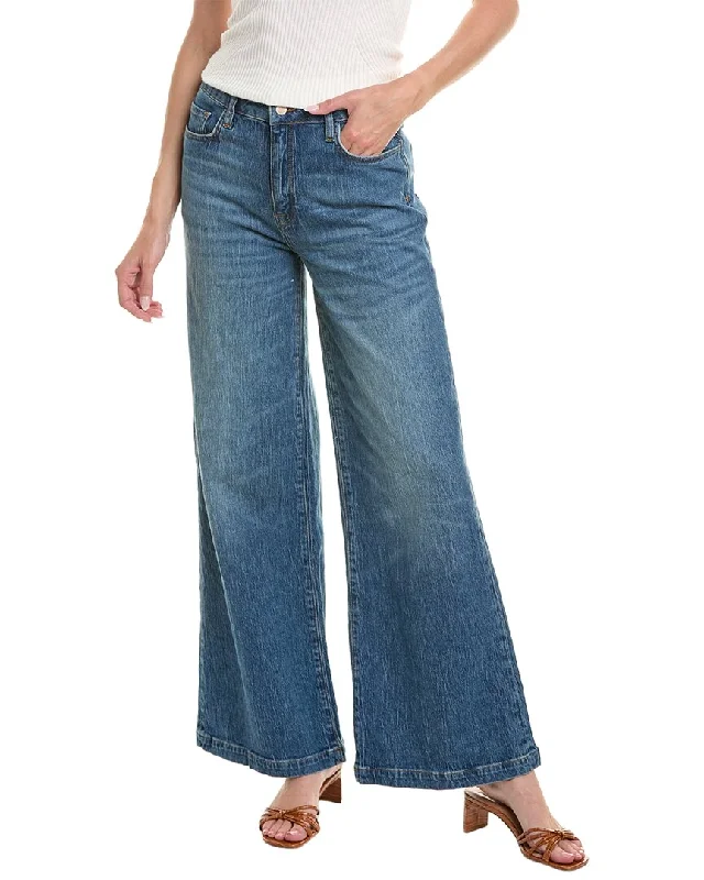 Triarchy Ms. Fonda Medium Indigo High-Rise Wide Leg Jean Casual Loose Fit Jeans