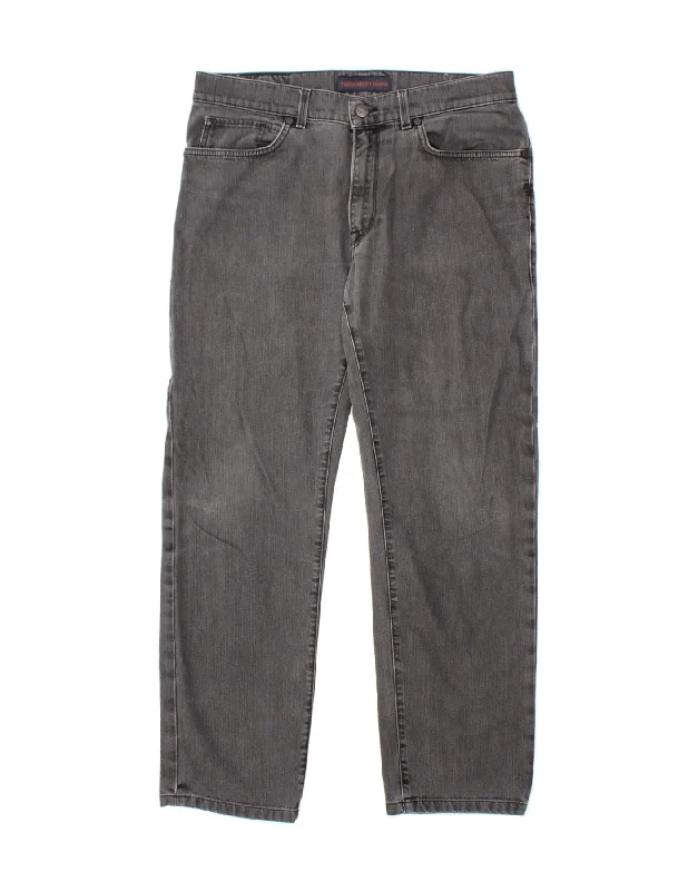 TRUSSARDI Womens Straight Jeans W35 L29 Grey Fashionable Mom Jeans