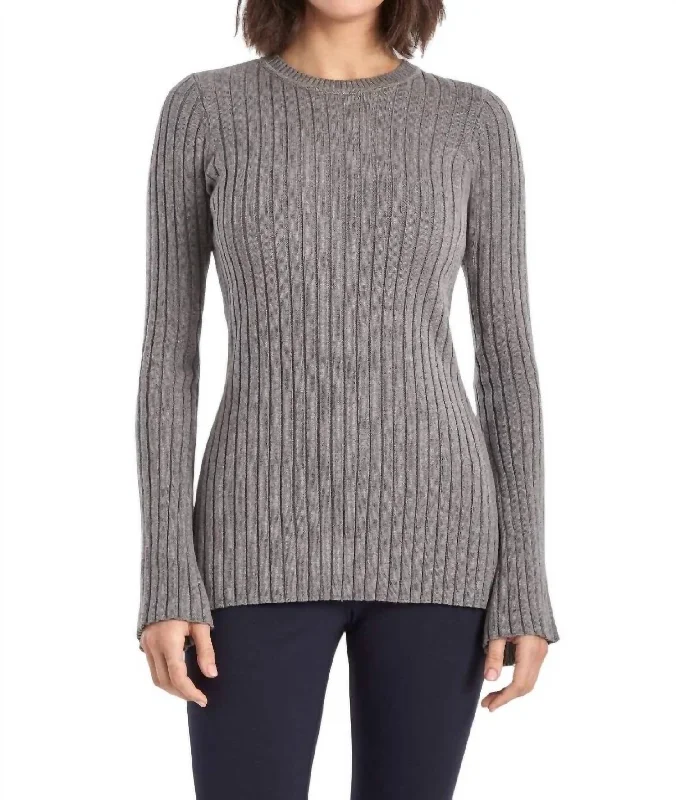 Venture Sweater In Flannel Mesh Blend Leather Blend Suede Blend