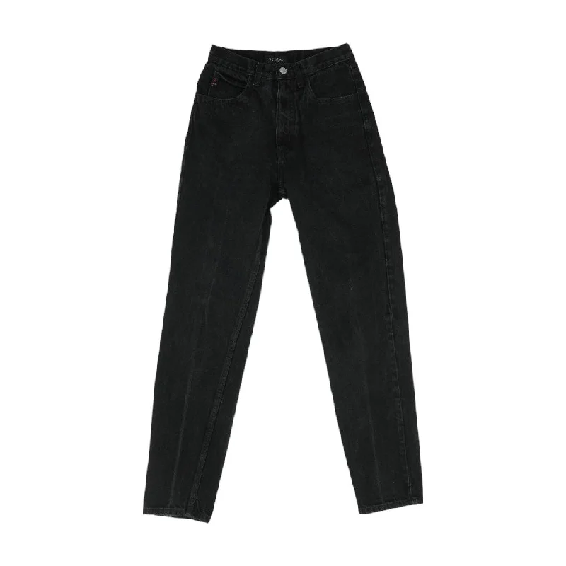 Vintage Black Solid Jeans Casual Skinny Fit Jeans