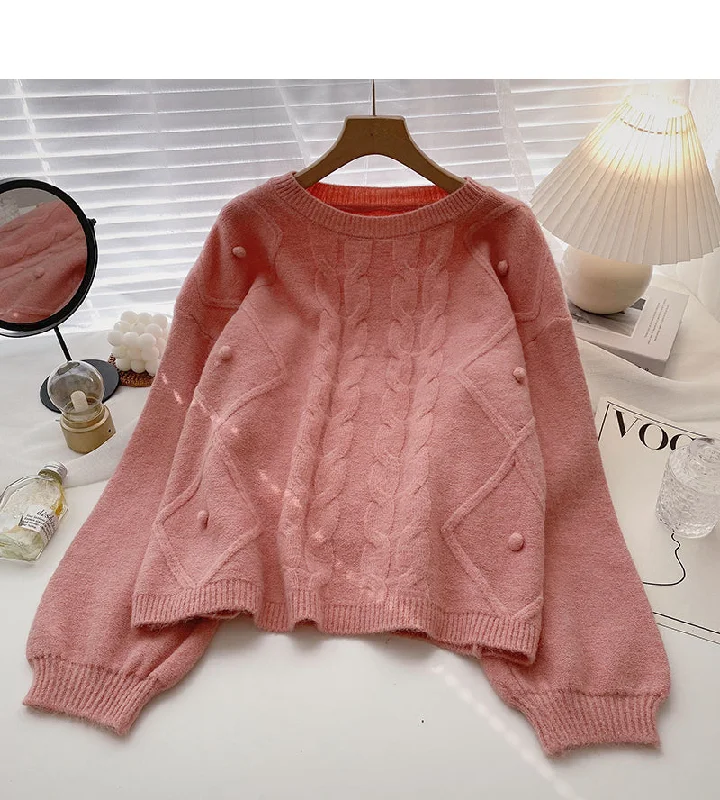 Vintage solid color small fresh Pullover twist sweater 5916 Denim Fabric Leather Fabric Suede Fabric Vintage solid color small fresh Pullover twist sweater 5916 Denim Fabric Leather Fabric Suede Fabric
