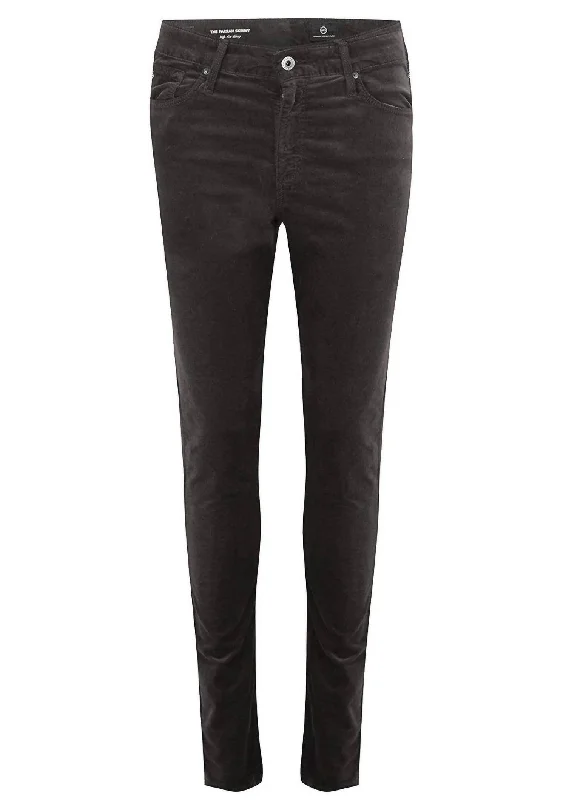 Women's The Farrah High Rise Skinny Jeans In Dark Brown Trendy Flared Leg Jeans