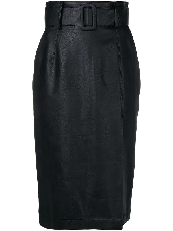 wet-look pencil skirt corduroy skirt textured