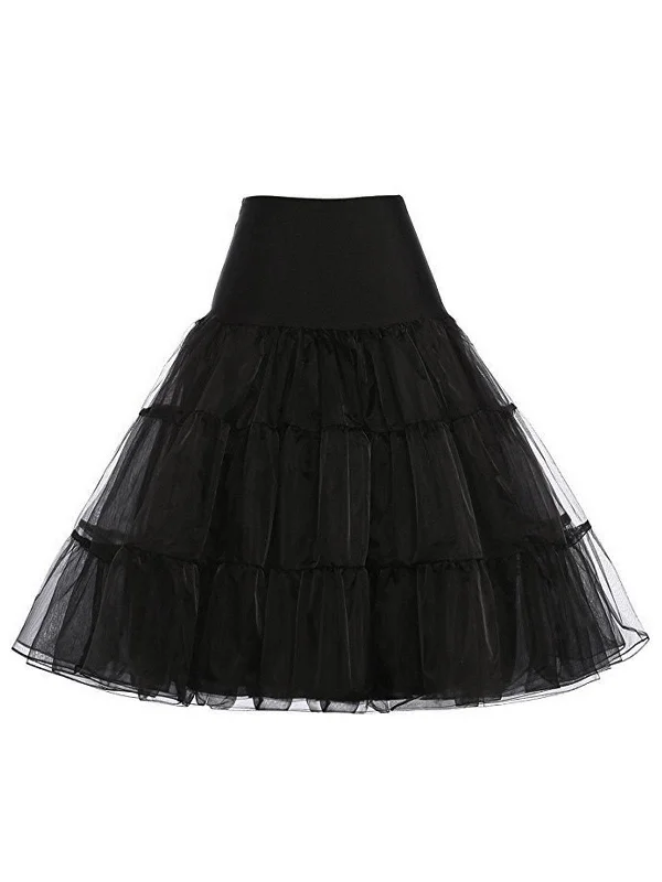 1950s Solid Petticoat Underskirt low waist skirt