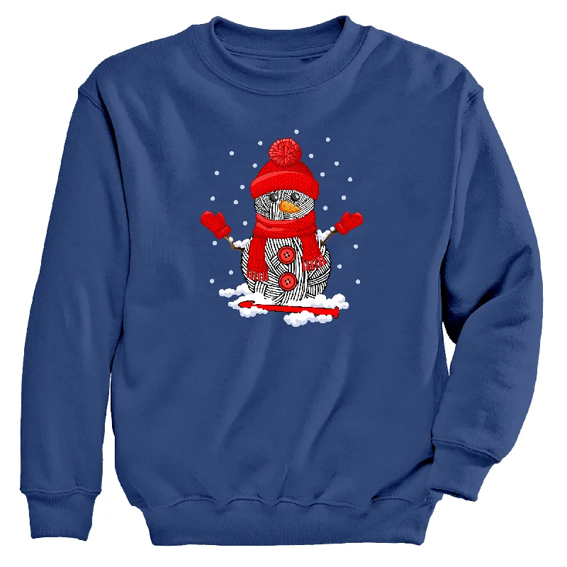 Snowman Crochet Women's Sweatshirt Hoodie with Drawcord Adjustable Secure