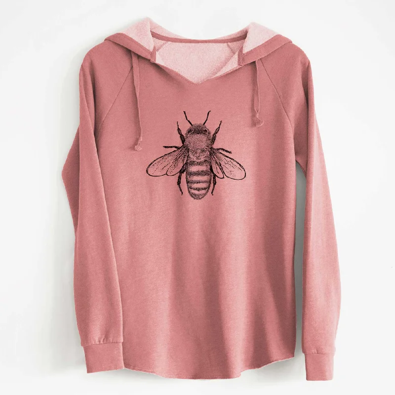 Apis Mellifera - Honey Bee - Cali Wave Hooded Sweatshirt Hoodie with Pattern Geometric Abstract