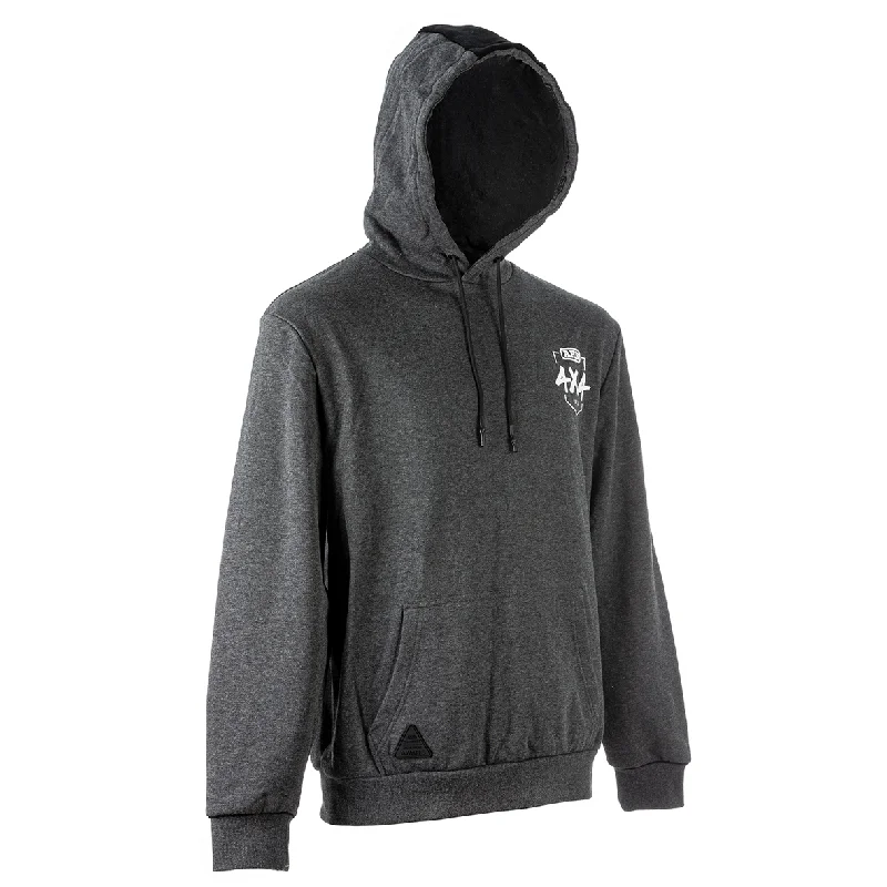 Men's ARB Shield Hoodie - Grey Hoodie with Hem Frayed Vintage Worn