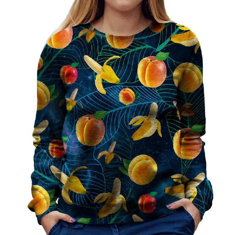 Banana and Peaches Womens Sweatshirt Oversized Hoodie Comfort Casual