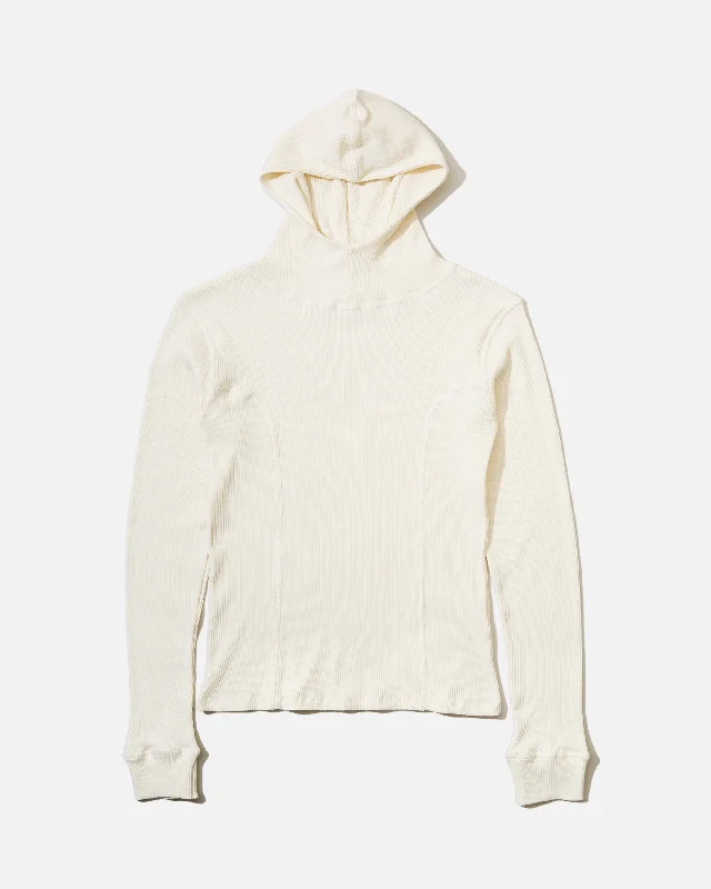 Hanifa Hoodie - Undyed Hoodie with Rolled Sleeves Casual Relaxed