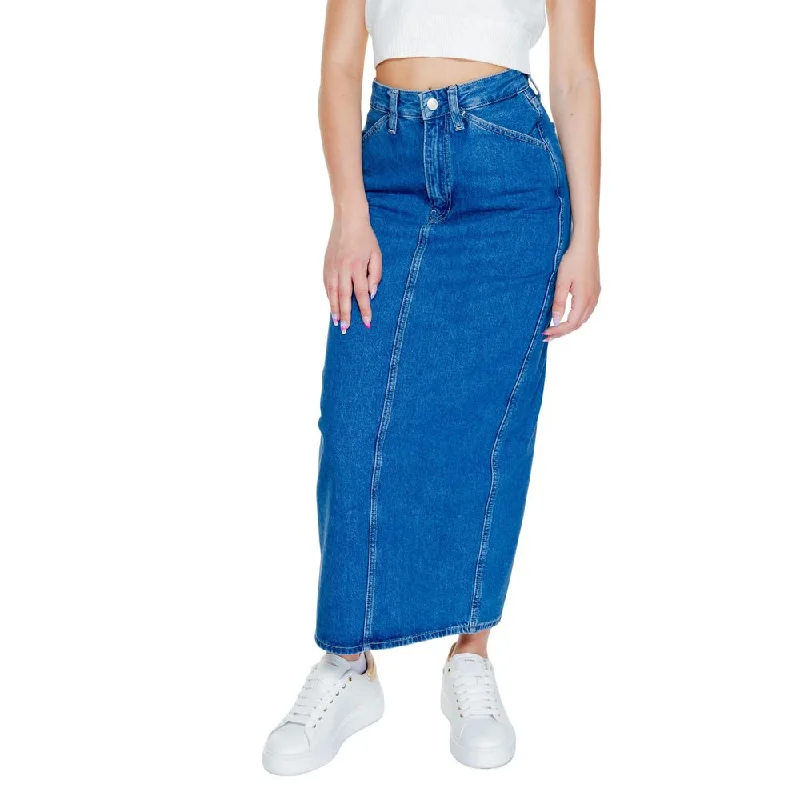 Calvin Klein Jeans Blue Cotton Skirt tulle skirt dreamy