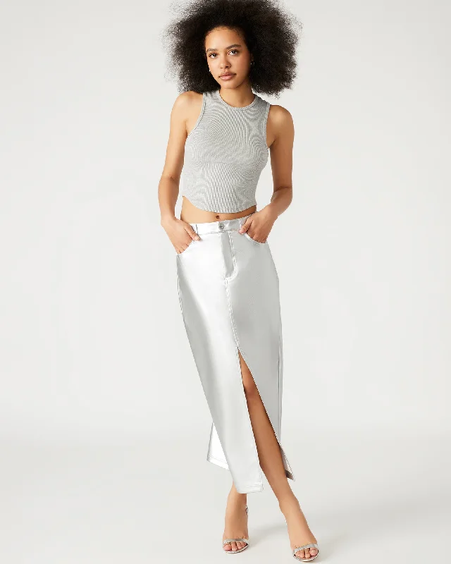 AVANI SKIRT SILVER wrap skirt elegant