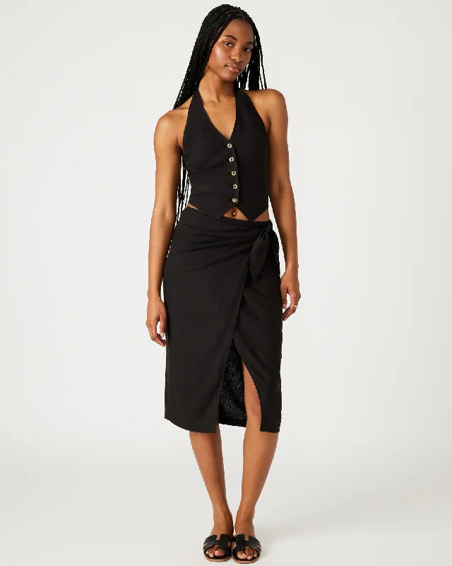 ISADORA SKIRT BLACK cashmere skirt soft