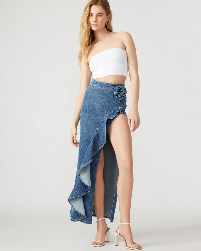 ALAMEDA DENIM SKIRT wrap skirt elegant