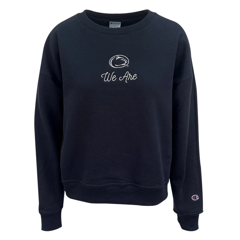 Champion Ladies We Are Sweatshirt Hoodie with Hem Applique Textured Unique