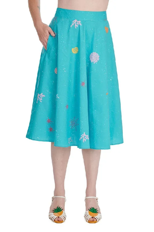 Coral Queen Skirt ribbed skirt waist