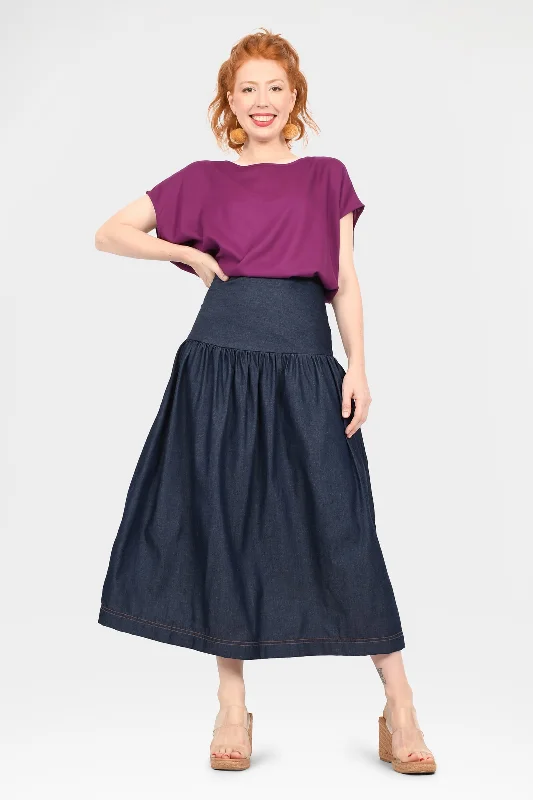 Lola Midi Skirt zip skirt side