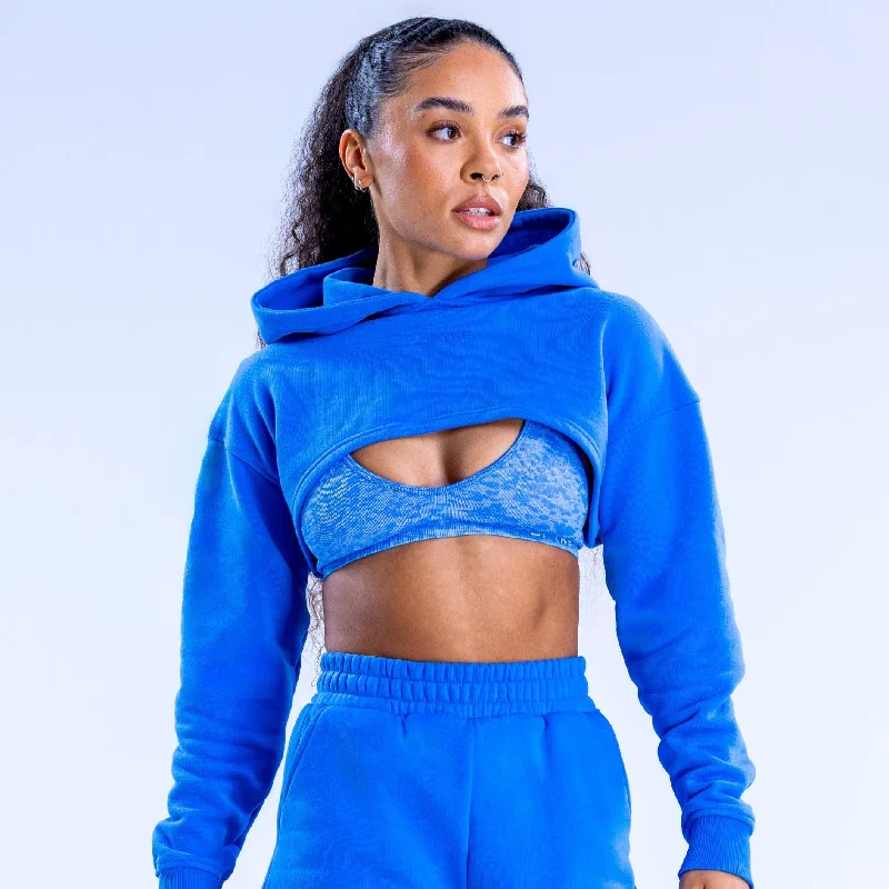 Revive Super Crop Hoodie Hoodie with Side Slits Relaxed Casual