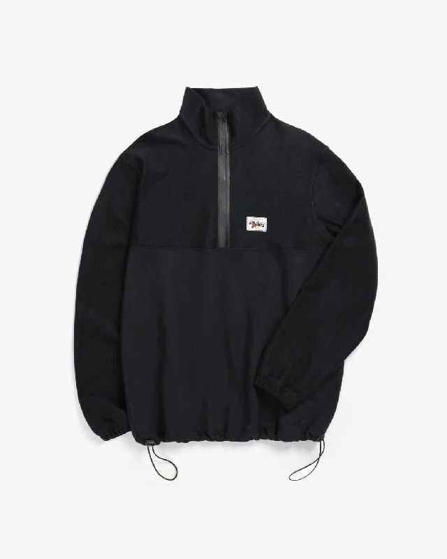 Divided Sweatshirt Bio Baumwolle - Schwarz Hoodie with Contrast Stitching Detailed Premium