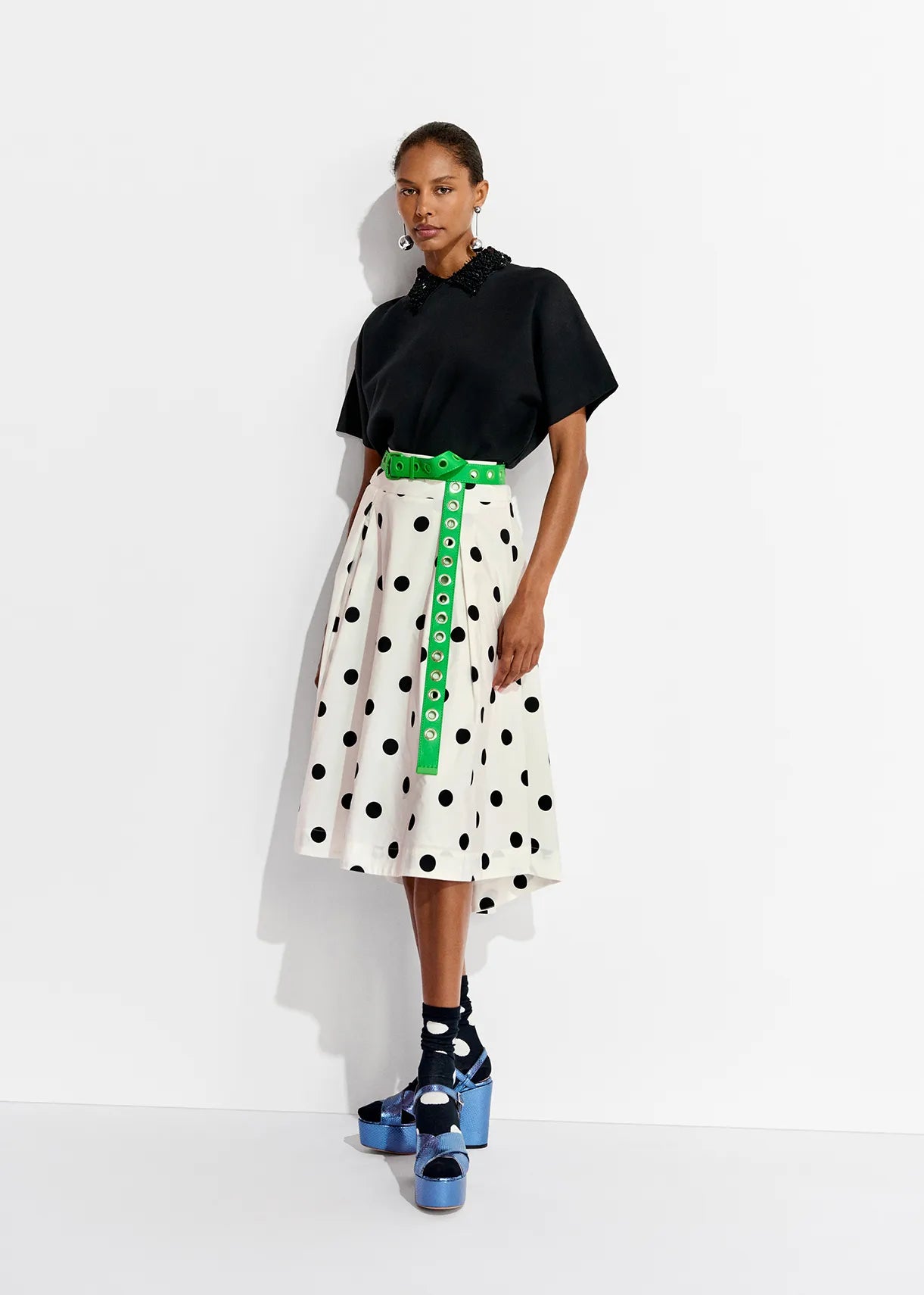 EA Forobe Pleated Skirt slim fit skirt