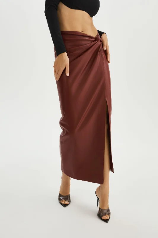 EILEEN | Faux Leather  Maxi Skirt tulle skirt dreamy