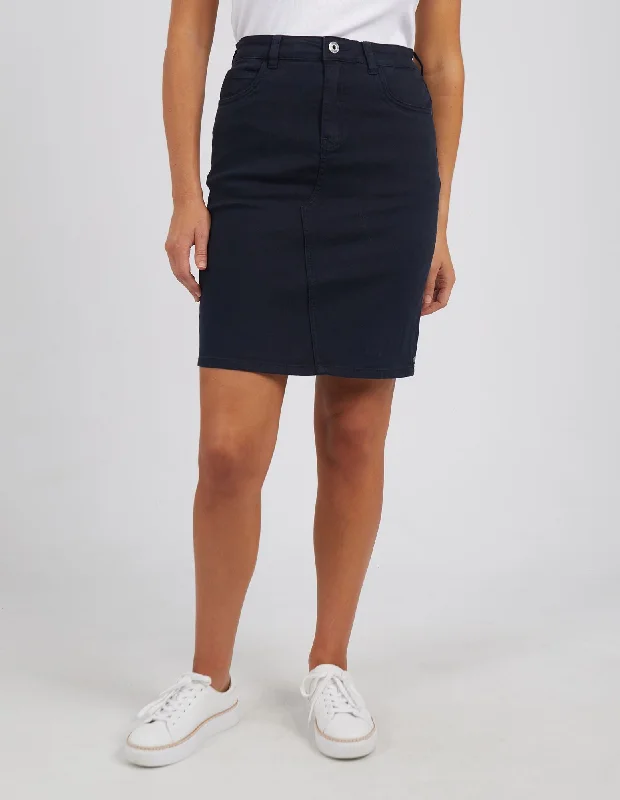 Elm Belle Denim Skirt velvet skirt luxurious